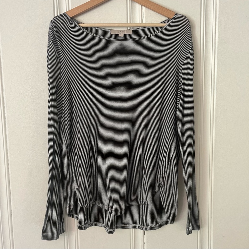 LOFT striped long sleeve tee